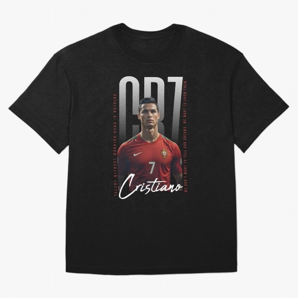 Cristiano Ronaldo Oversized T-Shirt Relive Legendary Nights from Global Football Passion for FIFA World Cup 2026 USA Canada Mexico, Connected to Mbappe and Neymar, Brazil, Stadium Memories, Football Loyalty, International Chants and Championship