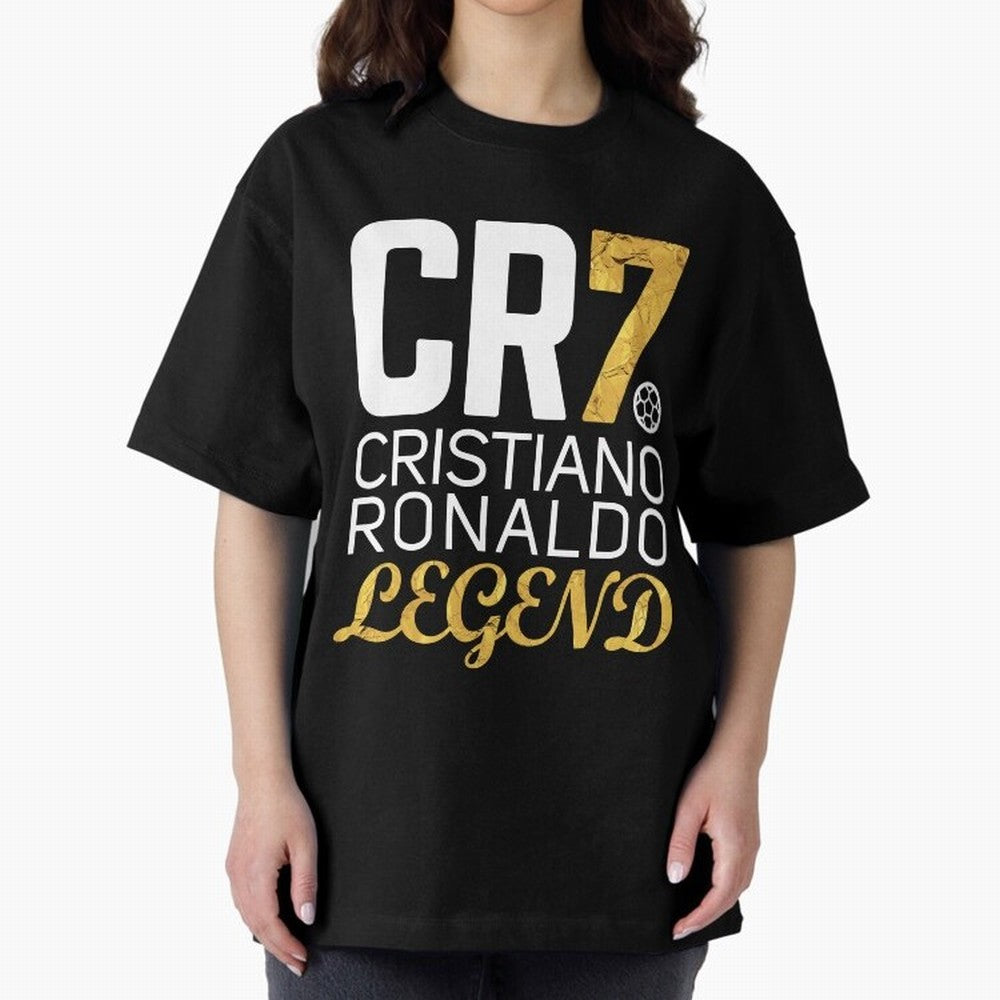 CR7 legend gold Oversized T-Shirt Capture Stadium Memories from FIFA World Cup 2026 for Fans of Haaland and Mbappe and England, France and Netherlands, Bringing Tournament Hype, Historic Matchups, Family Viewing Parties and Global Sports Pride;