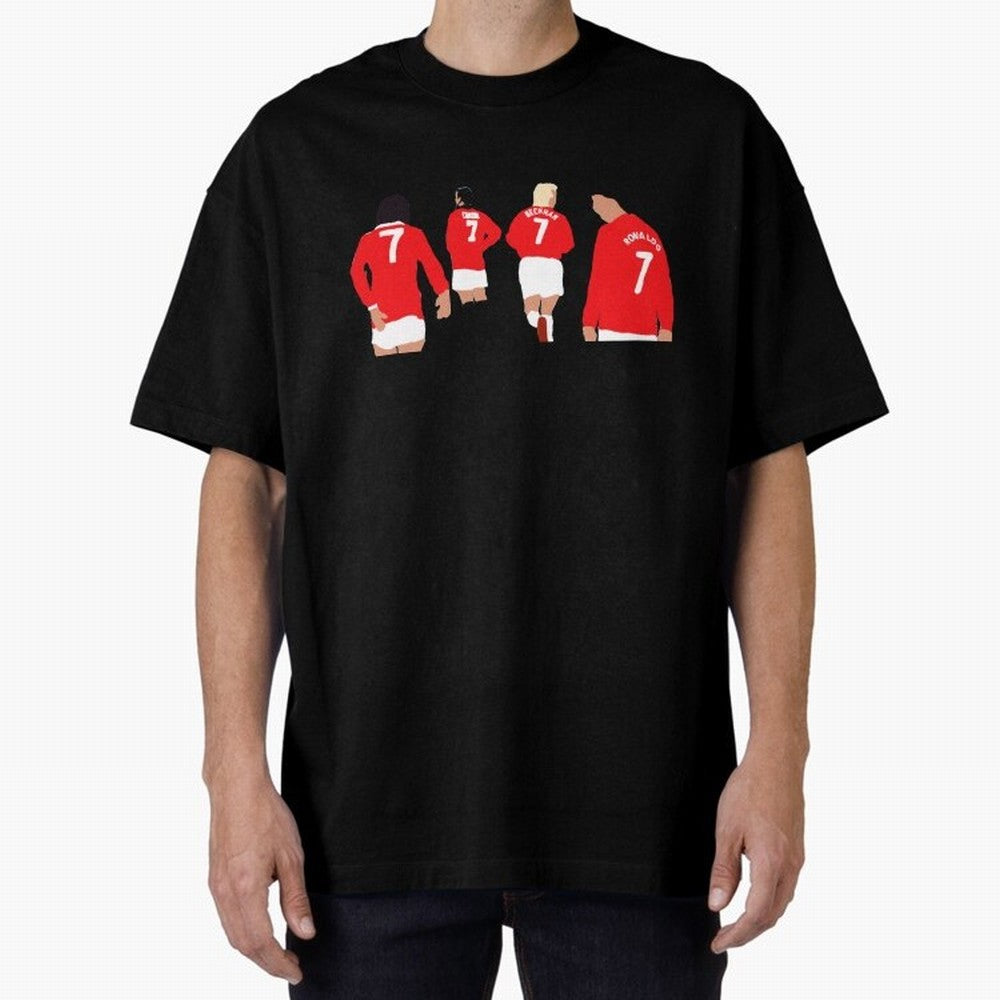 Manchester United Number 7 Legends Oversized T-Shirt Stand Out with Spirit from FIFA World Cup 2026 Group Stage Spirit, Celebrating Brazil, CR7, Championship Spirit, Famous Goals, Roaring Crowds and International Football Unity; Built for