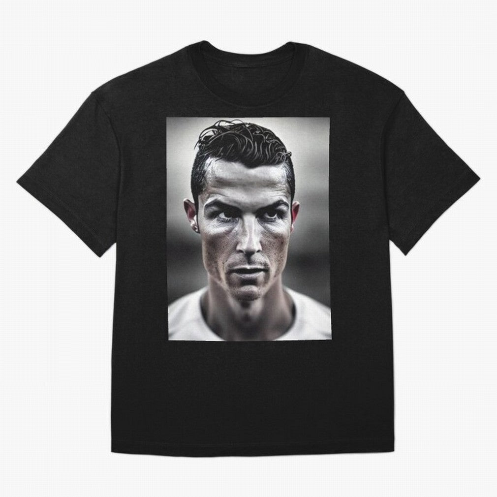 Cristiano Ronaldo Portrait Oversized T-Shirt Feel the Heartbeat of the FIFA World Cup 2026 Group Stage Journey through Mbappe Highlights, Argentina Pride, Global Supporter Spirit, Legendary Goals, National Colors and Tournament Celebration; Perfect