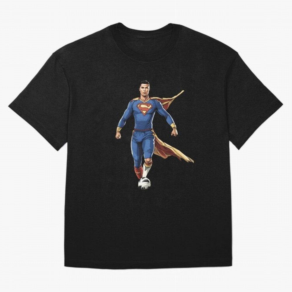Ronaldo Superhero Oversized T-Shirt Bring Stadium Energy to FIFA World Cup 2026 with Haaland, Portugal, Spain and Germany Energy, Goal Celebration Energy, Supporter Heritage, Football Icons and Worldwide Tournament Joy; Great for Watch Parties,