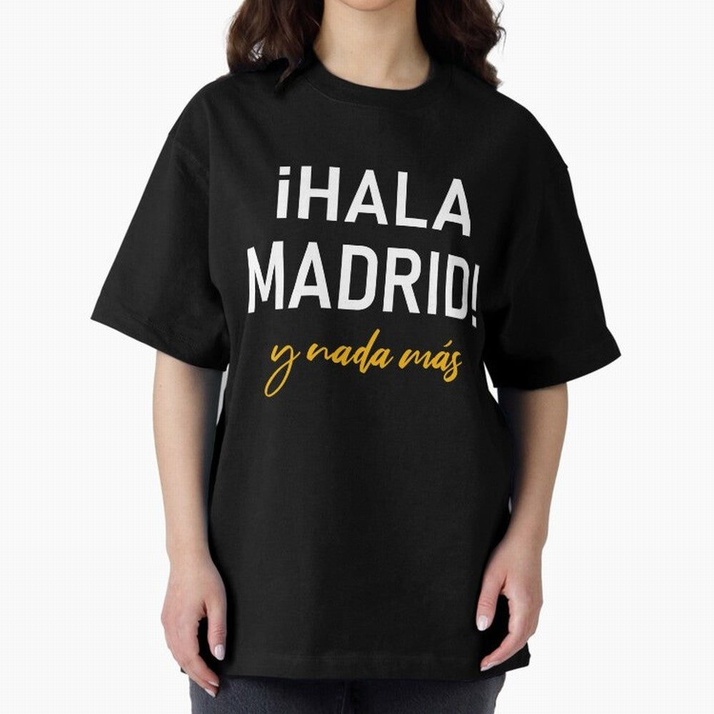 Hala Madrid Oversized T-Shirt Build FIFA World Cup 2026 Group Stage Connected to CR7 and Messi, Brazil, Portugal and Argentina Energy, Worldwide Fan Energy, Dramatic Goals, Stadium Lights and Championship Celebrations; Ideal for Football Dads,