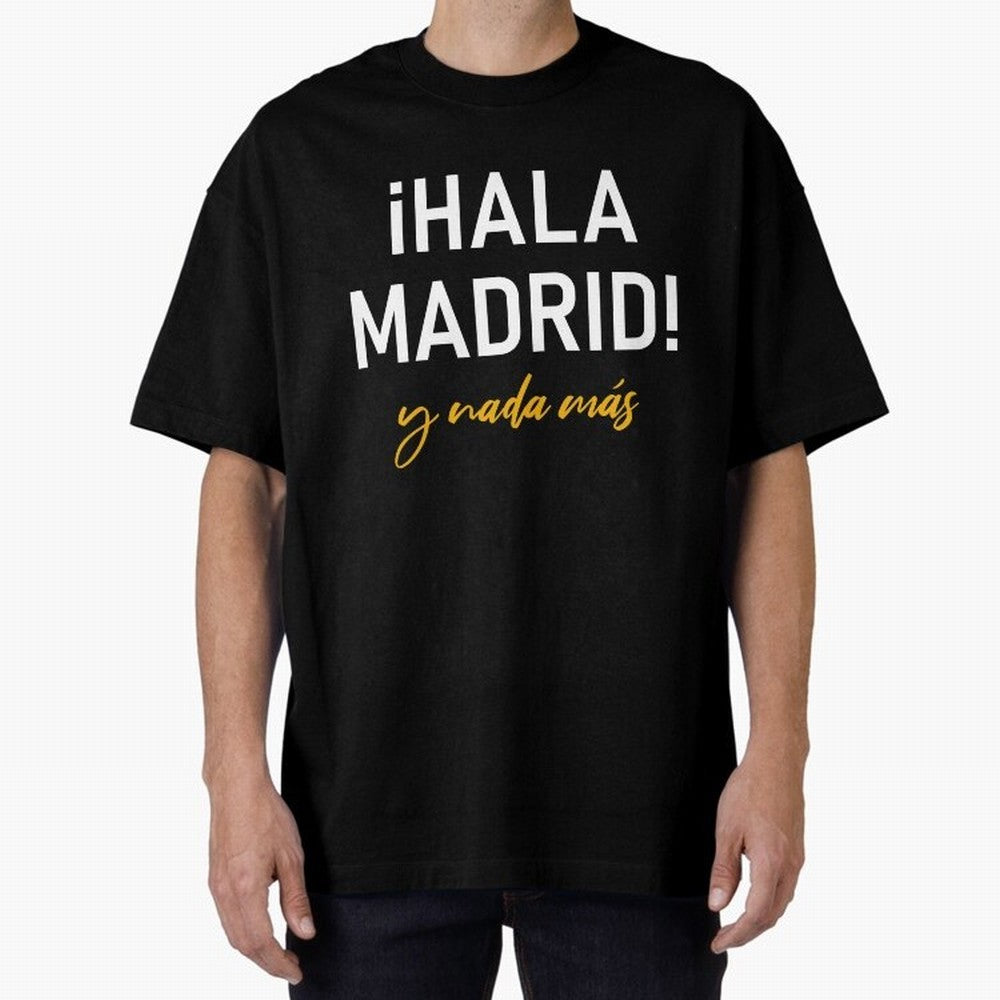 Hala Madrid Oversized T-Shirt Build FIFA World Cup 2026 Group Stage Connected to CR7 and Messi, Brazil, Portugal and Argentina Energy, Worldwide Fan Energy, Dramatic Goals, Stadium Lights and Championship Celebrations; Ideal for Football Dads,