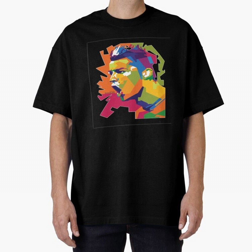 Ronaldo Cristiano Ronaldo pop potrait Oversized T-Shirt Support Your Favorite Stars during FIFA World Cup 2026 USA Canada Mexico Built around Neymar, France and Portugal Energy, Global Supporter Spirit, Legendary Goals, National Colors and