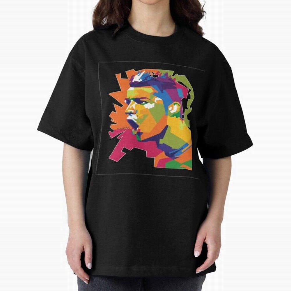 Ronaldo Cristiano Ronaldo pop potrait Oversized T-Shirt Support Your Favorite Stars during FIFA World Cup 2026 USA Canada Mexico Built around Neymar, France and Portugal Energy, Global Supporter Spirit, Legendary Goals, National Colors and
