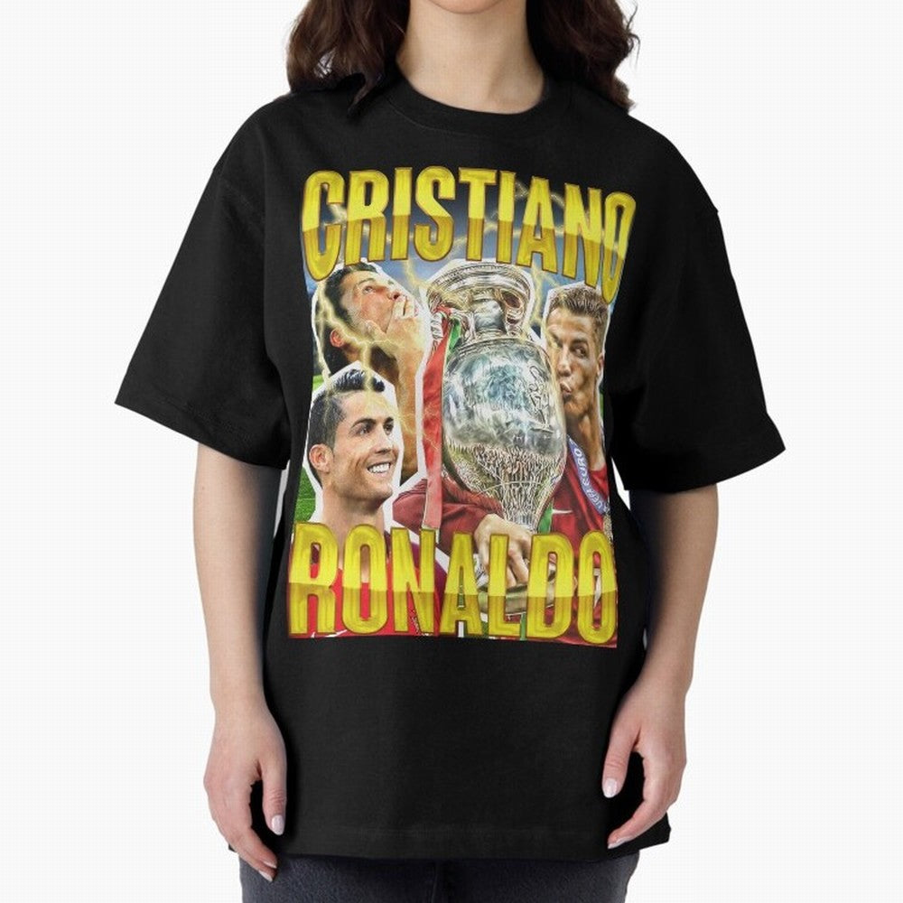 Cristiano Ronaldo CR7 SIUUU El Bicho Vintage Retro Design Oversized T-Shirt Make Every Match About the FIFA World Cup 2026 Journey through Mbappe Highlights, France and Portugal Pride, Stadium Chants, National Pride, Trophy Dreams and Unforgettable