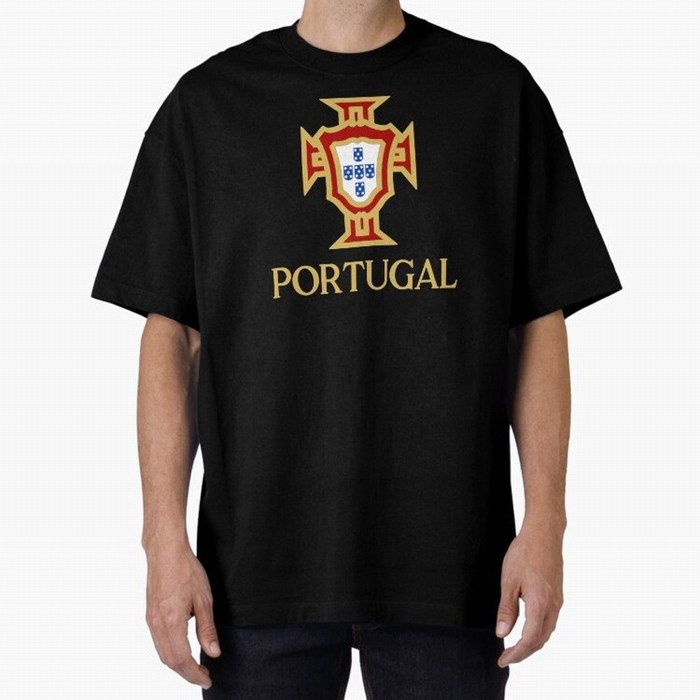 Portugal Gold Alt 3 Oversized T-Shirt Make Your Look Match Match Day Hype around FIFA World Cup 2026 USA Canada Mexico, Neymar, England, Football Festival Excitement, Trophy Ambitions, Country Rivalries and Star Player Buzz; Made for Collectors Who