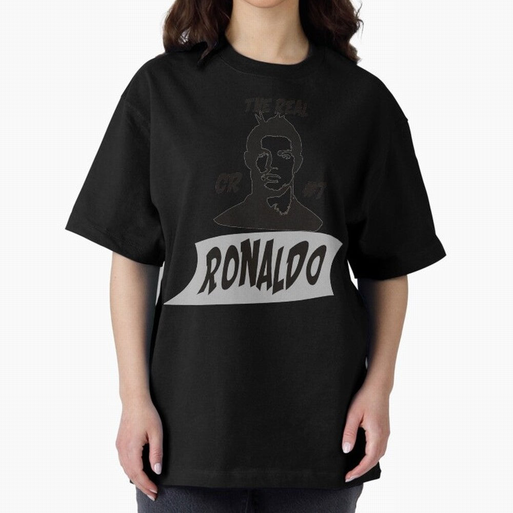 The Real Ronaldo Oversized T-Shirt Bring a Champion Mindset to Match Day Hype around FIFA World Cup 2026, Haaland, Brazil, Portugal and Argentina, Match Day Excitement, Supporter Culture, Golden Goals and Global Football Passion; Great for