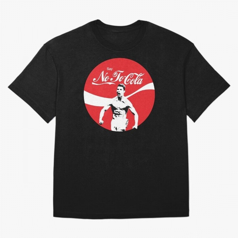 Cristiano Ronaldo - Say No To Cola Oversized T-Shirt Bring Global Tournament Vibes to Global Football Passion for FIFA World Cup 2026 Group Stage, Celebrating Messi and Cristiano Ronaldo, Portugal, Football Festival Excitement, Trophy Ambitions,