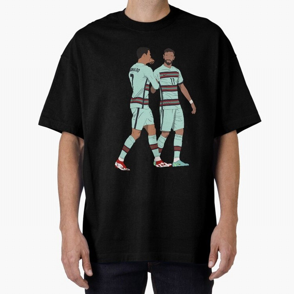 Cristiano Ronaldo & Bruno Fernandes Portugal Oversized T-Shirt Relive the Noise and Pride of the FIFA World Cup 2026 USA Canada Mexico Journey through Neymar Highlights, England Pride, Match Day Excitement, Supporter Culture, Golden Goals and