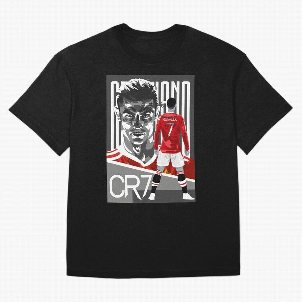 Cristiano Ronaldo In Red Oversized T-Shirt Support Match Day Hype around FIFA World Cup 2026 Group Stage, Cristiano Ronaldo, Argentina, France and Brazil, Game Day Rituals, Football Legends, Country Pride and the Road to the Final; Perfect for