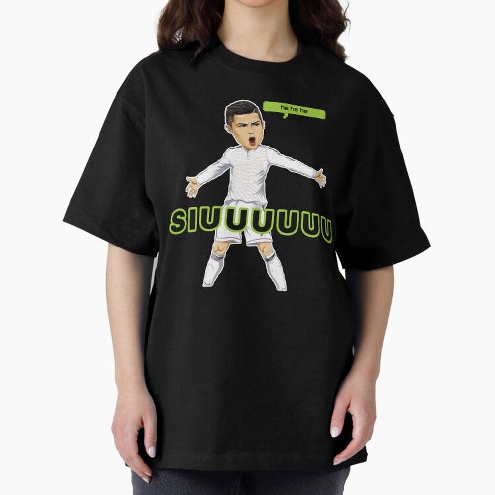 Hehehe SUIII Cristiano ronaldo Oversized T-Shirt Bring Champion Energy into FIFA World Cup 2026 for Fans of Neymar and Netherlands, Bringing Match Day Excitement, Supporter Culture, Golden Goals and Global Football Passion; Great for Supporters Who