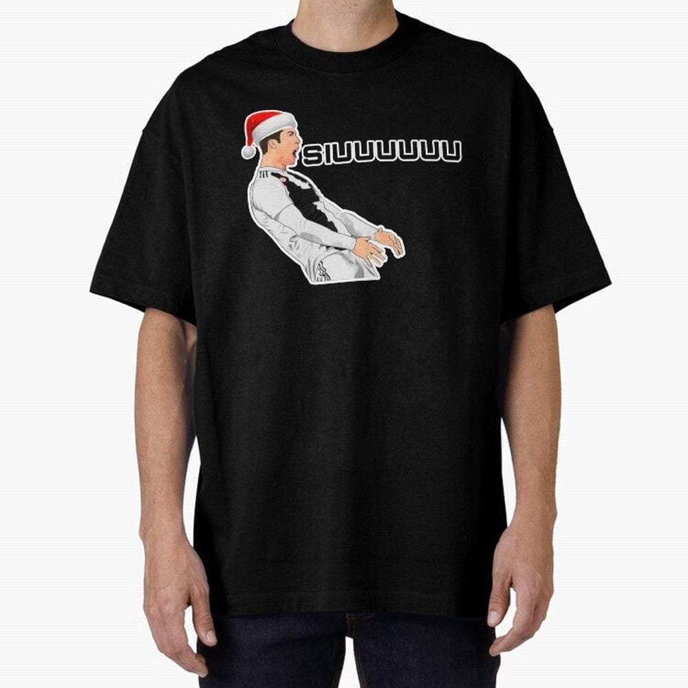 Siuuu Cristiano ronaldo funny Oversized T-Shirt Capture Stadium Memories from Match Day Hype around FIFA World Cup 2026, CR7, France, Championship Spirit, Famous Goals, Roaring Crowds and International Football Unity; Ideal for Fans Who Follow