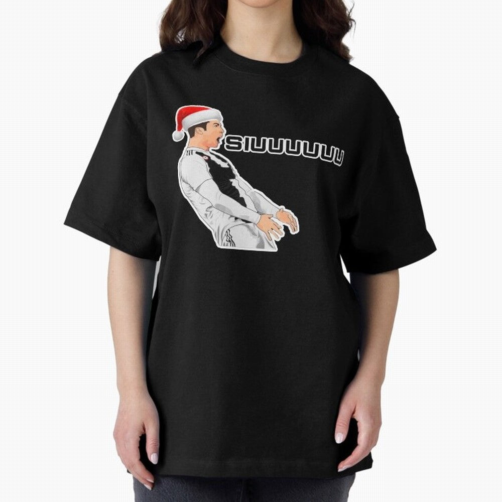 Siuuu Cristiano ronaldo funny Oversized T-Shirt Capture Stadium Memories from Match Day Hype around FIFA World Cup 2026, CR7, France, Championship Spirit, Famous Goals, Roaring Crowds and International Football Unity; Ideal for Fans Who Follow