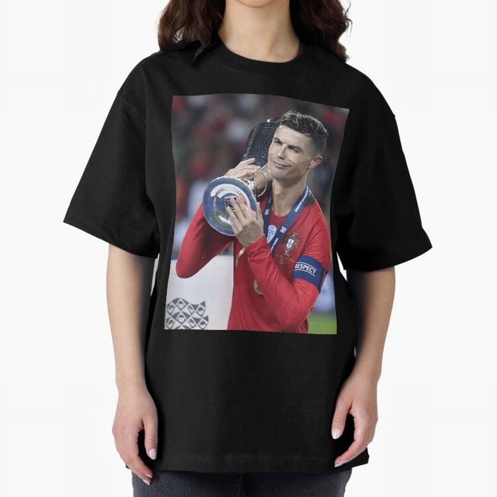 Todos Portugal 2019 Cr7 Oversized T-Shirt Show Championship Spirit for FIFA World Cup 2026 Capturing CR7, Brazil Energy, Championship Spirit, Famous Goals, Roaring Crowds and International Football Unity; Perfect for People Who Love Argentina,