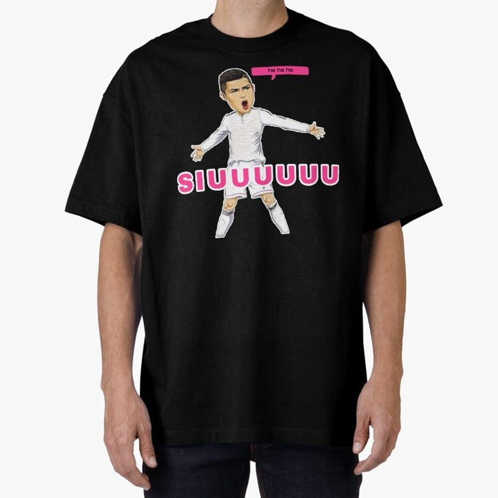 hehehe suiii Oversized T-Shirt Enjoy the Biggest Football Party of FIFA World Cup 2026 for Fans of Messi and Cristiano Ronaldo and Brazil, Portugal and Argentina, Bringing Soccer Culture, Superstar Moments, National Team Dreams and Competitive