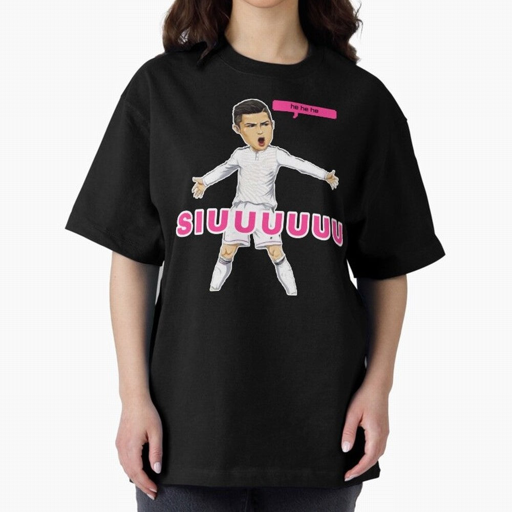 hehehe suiii Oversized T-Shirt Enjoy the Biggest Football Party of FIFA World Cup 2026 for Fans of Messi and Cristiano Ronaldo and Brazil, Portugal and Argentina, Bringing Soccer Culture, Superstar Moments, National Team Dreams and Competitive