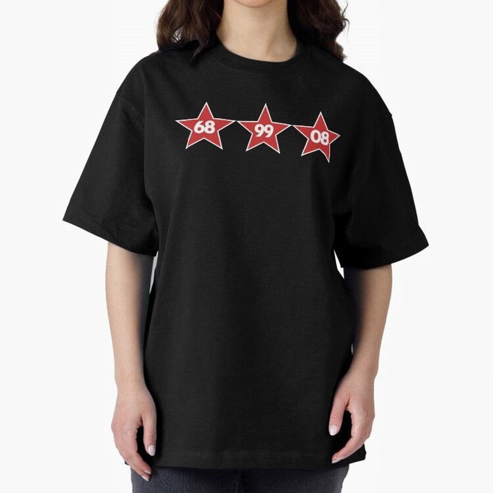 Manchester United European Cups Oversized T-Shirt Celebrate Every Goal in FIFA World Cup 2026 USA Canada Mexico Spirit, Featuring Spain, Haaland and Mbappe, Supporter Pride, Iconic Celebrations, Legendary Names and Global Match Day Energy; Great