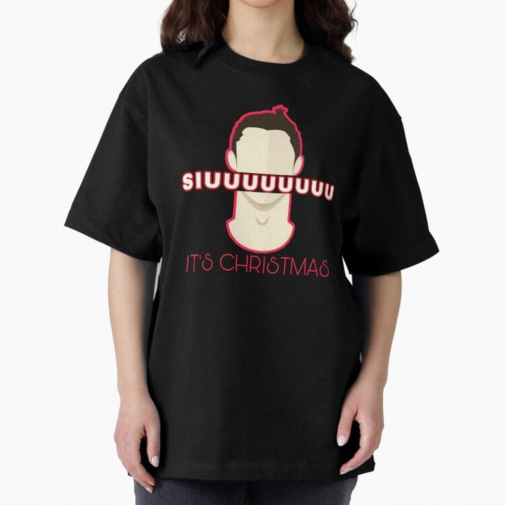Siuuu it¡¯s Christmas CR7 funnu Oversized T-Shirt Celebrate Every Goal in FIFA World Cup 2026 Group Stage Spirit, Driven by France, Cristiano Ronaldo, Haaland and CR7, Soccer Culture, Superstar Moments, National Team Dreams and Competitive Fire;