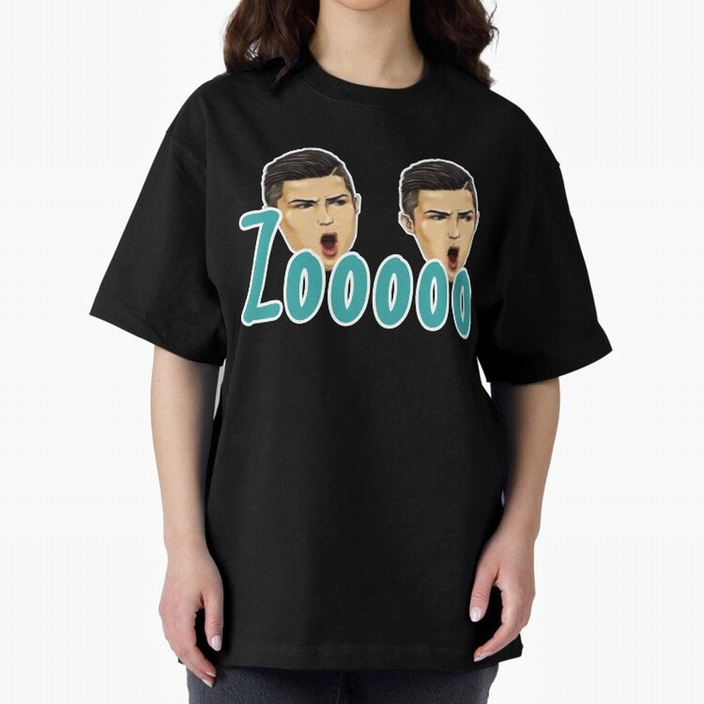 Zooo CR7 funny goal Oversized T-Shirt Show Match Day Excitement for Match Day Hype around FIFA World Cup 2026, Messi, CR7 and Mbappe, Brazil, Portugal and Argentina, Championship Spirit, Famous Goals, Roaring Crowds and International Football