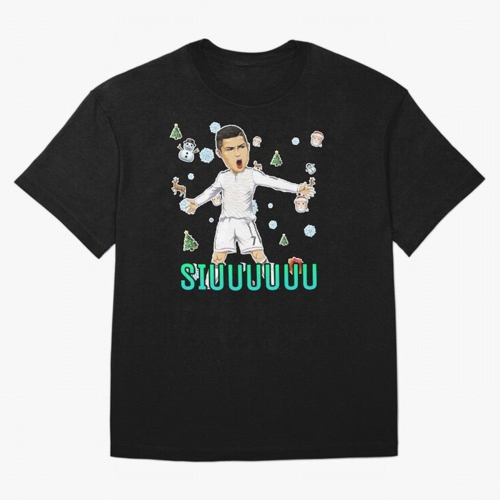 Siuuu christmas CR7 Oversized T-Shirt Get Ready for Match Day Hype around FIFA World Cup 2026 USA Canada Mexico, Cristiano Ronaldo, Haaland and CR7, Portugal, Match Day Excitement, Supporter Culture, Golden Goals and Global Football Passion; Ideal