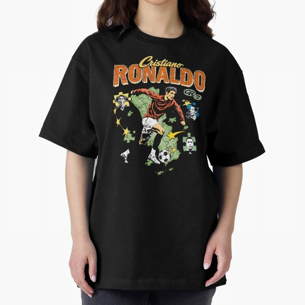 CR7 Cristiano Ronaldo Vintage Oversized T-Shirt Support Match Day Hype around FIFA World Cup 2026 USA Canada Mexico, Neymar, Haaland and Cristiano Ronaldo, Brazil, Portugal and Argentina, Worldwide Fan Energy, Dramatic Goals, Stadium Lights and