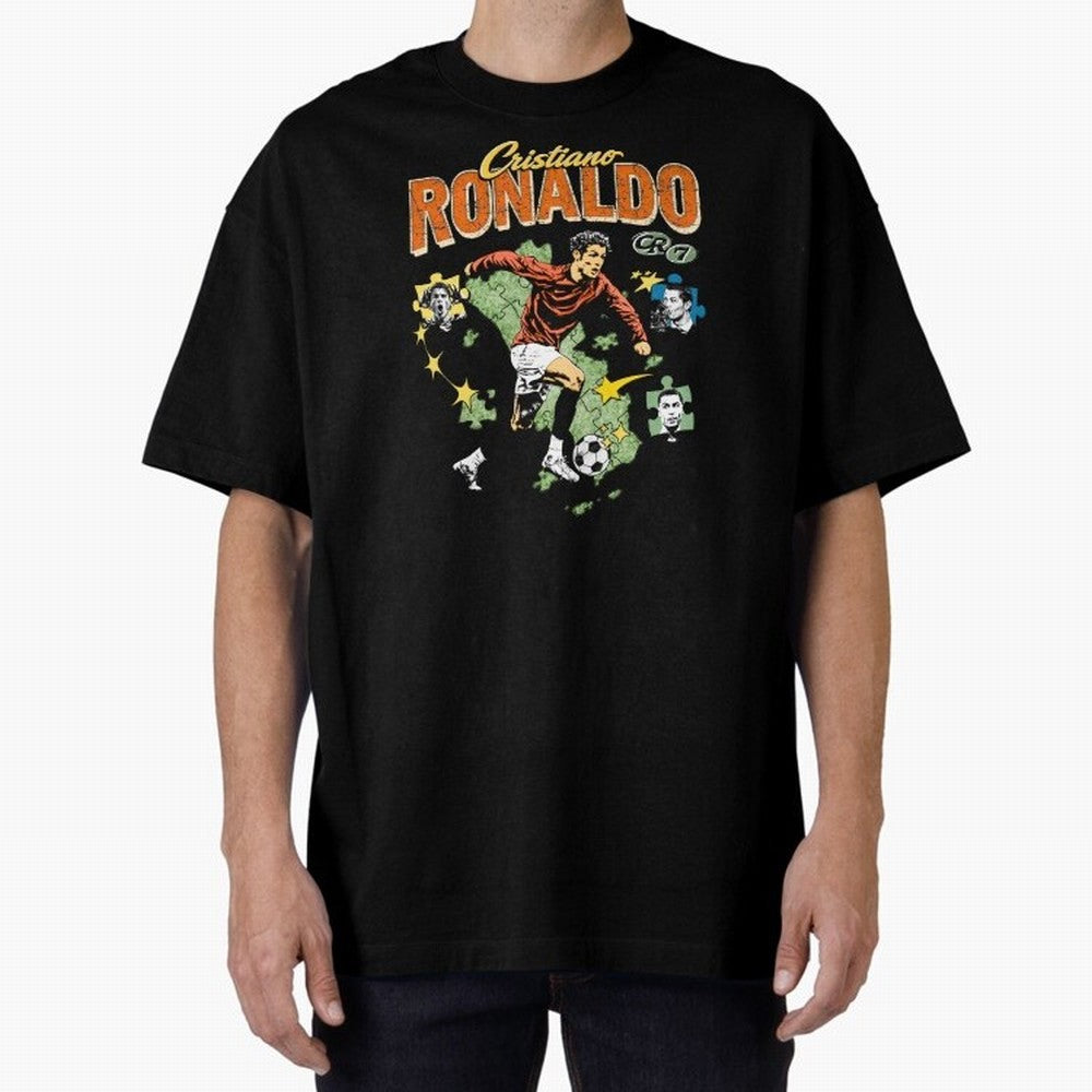 CR7 Cristiano Ronaldo Vintage Oversized T-Shirt Support Match Day Hype around FIFA World Cup 2026 USA Canada Mexico, Neymar, Haaland and Cristiano Ronaldo, Brazil, Portugal and Argentina, Worldwide Fan Energy, Dramatic Goals, Stadium Lights and
