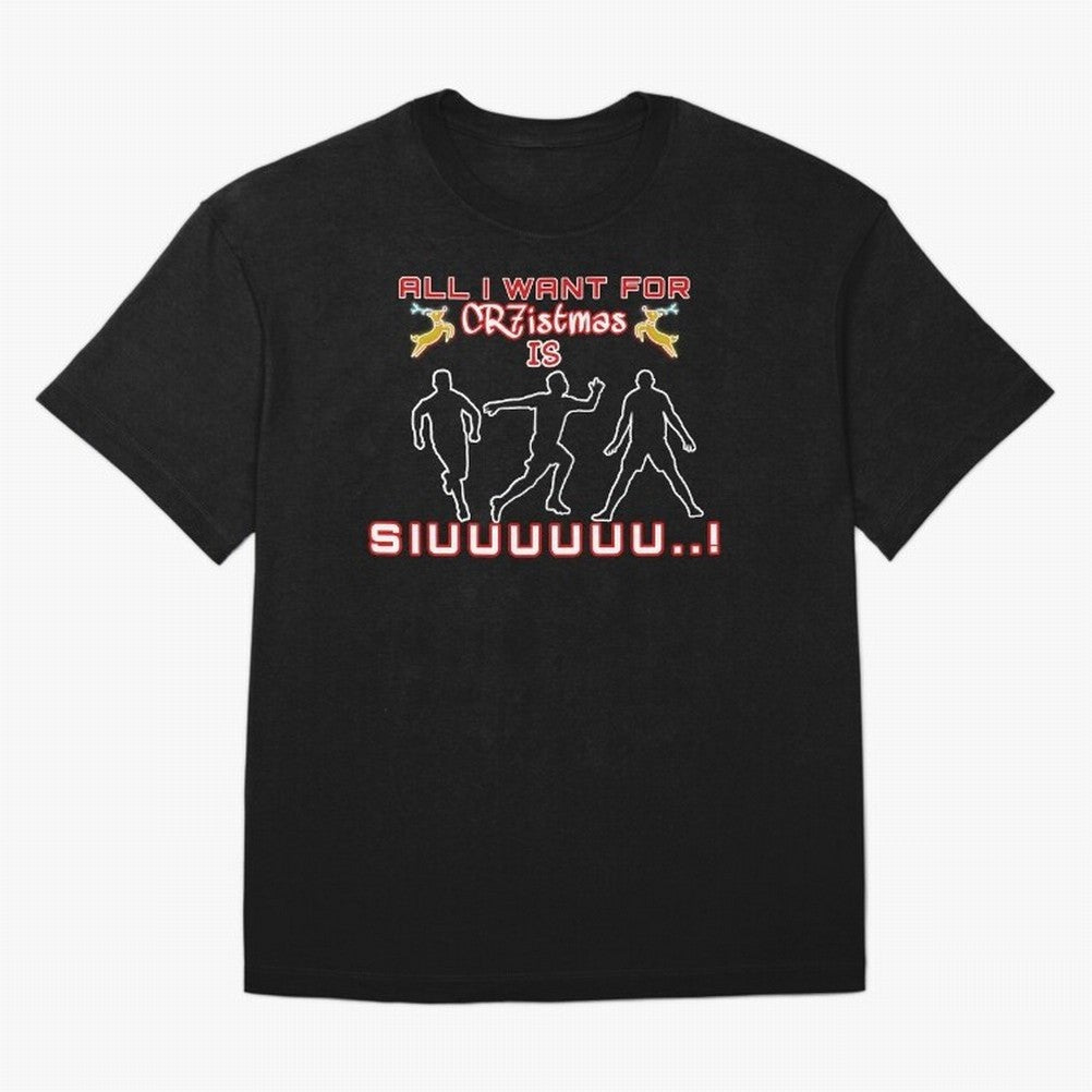 All i want for christmas is siuuu Oversized T-Shirt Bring Home the FIFA World Cup 2026 Group Stage Journey through Neymar, Haaland and Cristiano Ronaldo Highlights, Portugal Pride, Tournament Hype, Historic Matchups, Family Viewing Parties and