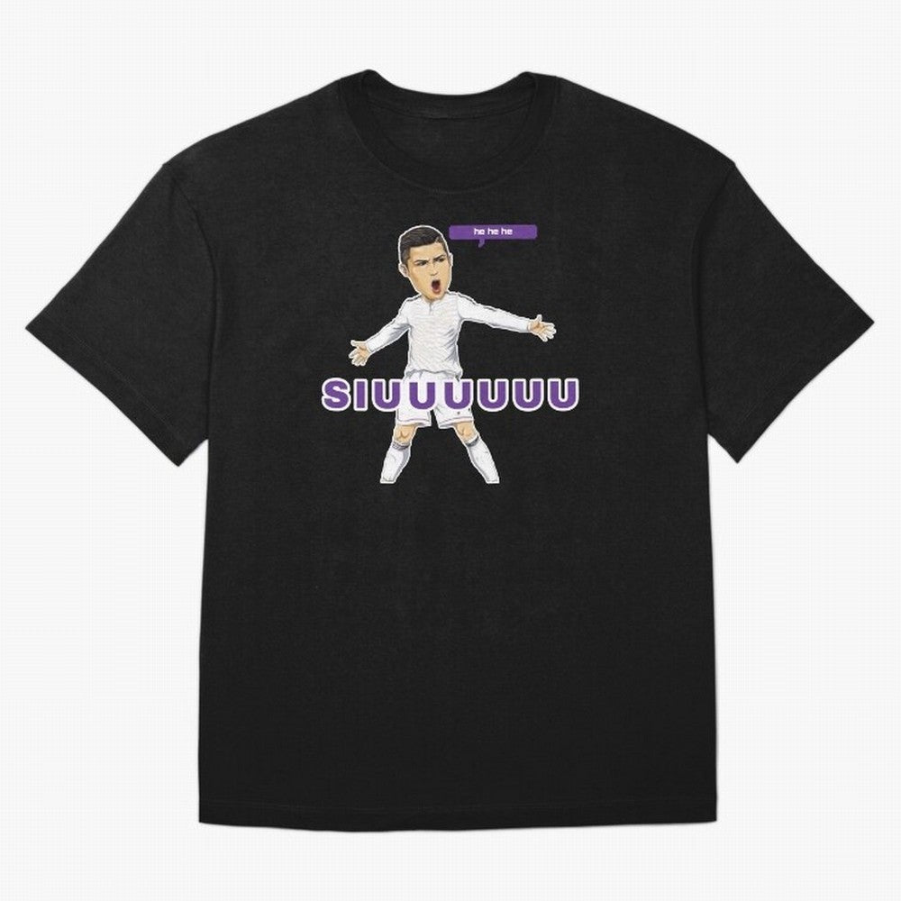 Hehehe siuuu Oversized T-Shirt Celebrate the Stars of FIFA World Cup 2026 Group Stage for Fans of CR7 and Brazil, Portugal and Argentina, Bringing Football History, Final Match Energy, Crowd Noise and Once in a Lifetime Moments; Ideal for Fans Who