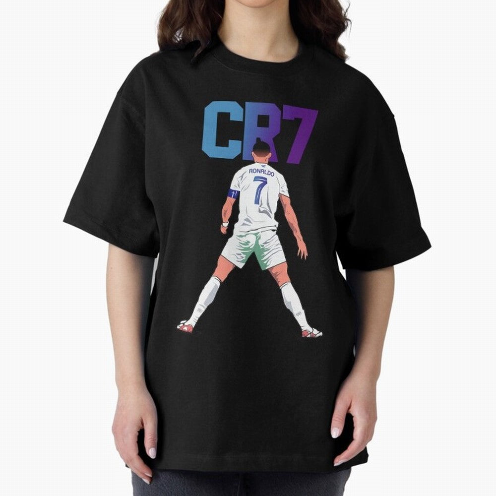 CR7 Oversized T-Shirt Bring Retro Soccer Energy to FIFA World Cup 2026 Spirit, Filled with England, Messi, Stadium Chants, National Pride, Trophy Dreams and Unforgettable Football Memories; Created for Match Day Parties, Soccer Gifts, Fan Photos,
