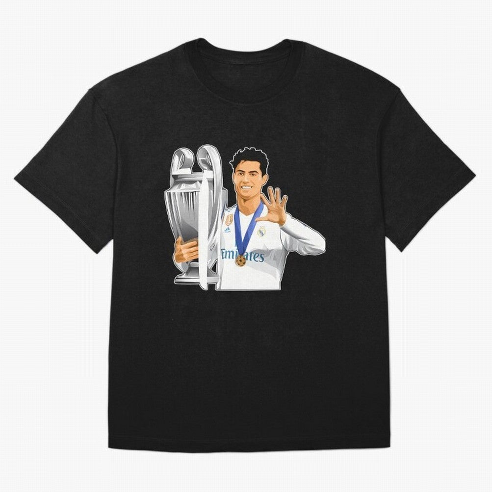 Ronaldo Throphy Oversized T-Shirt Celebrate Soccer Greatness during Match Day Hype around FIFA World Cup 2026 USA Canada Mexico, Cristiano Ronaldo, Haaland and CR7, Netherlands, Game Day Rituals, Football Legends, Country Pride and the Road to the