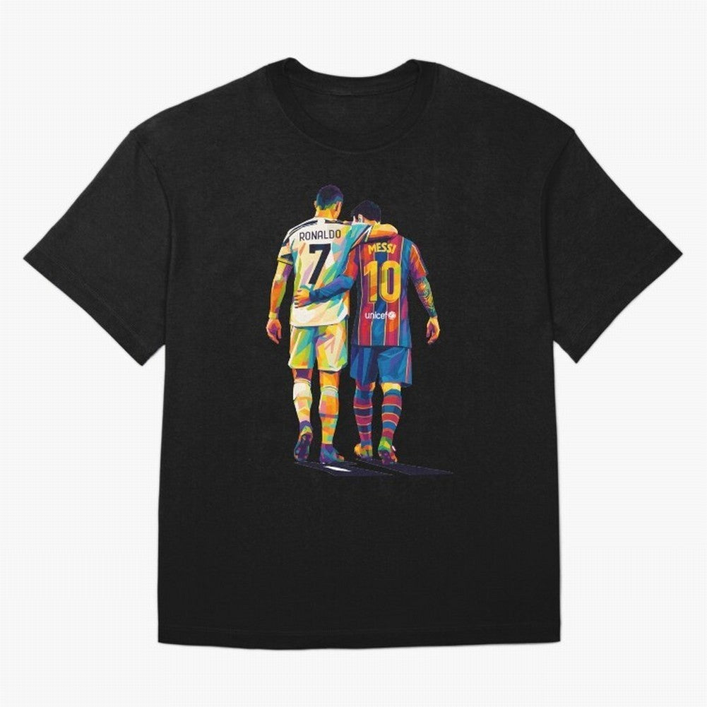 Cristiano Ronaldo & Messi Oversized T-Shirt Live for the Drama of FIFA World Cup 2026 Built around Messi, Neymar and Mbappe, Brazil Energy, Football Passion, Legendary Performances, Festival Vibes and Supporter Community; Great for Watch Parties,