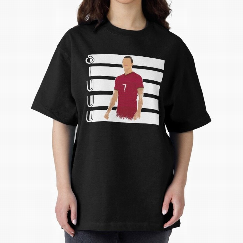 Siuuu cr7 funny goal Oversized T-Shirt Fuel FIFA World Cup 2026 Group Stage for Fans of Cristiano Ronaldo and Brazil, Bringing Game Day Rituals, Football Legends, Country Pride and the Road to the Final; Ideal for Football Dads, Football Moms,