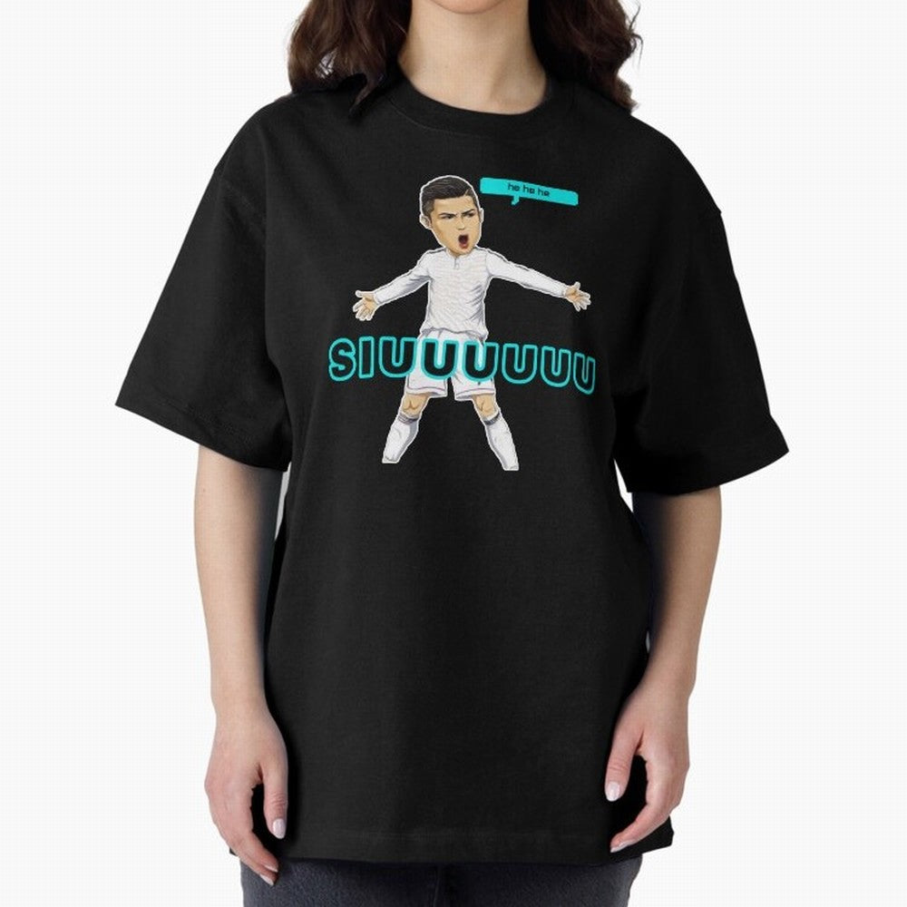 Hehehe siuuu Oversized T-Shirt Remember Match Day Hype around FIFA World Cup 2026 Group Stage, Mbappe, Brazil, Vintage Soccer Flavor, Modern Football Stars, National Flags and Final Night Emotion; Ideal for Football Dads, Football Moms, Friends,