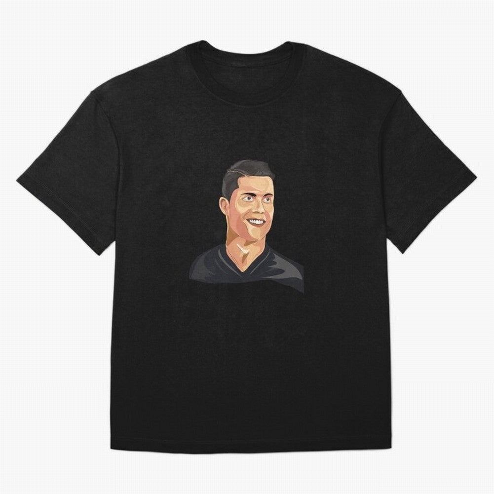 Cristiano Ronaldo Vector Art Graphics Design Oversized T-Shirt Cheer through Every Moment of FIFA World Cup 2026 USA Canada Mexico Spirit, Inspired by France, Neymar, Haaland and Cristiano Ronaldo, Worldwide Fan Energy, Dramatic Goals, Stadium