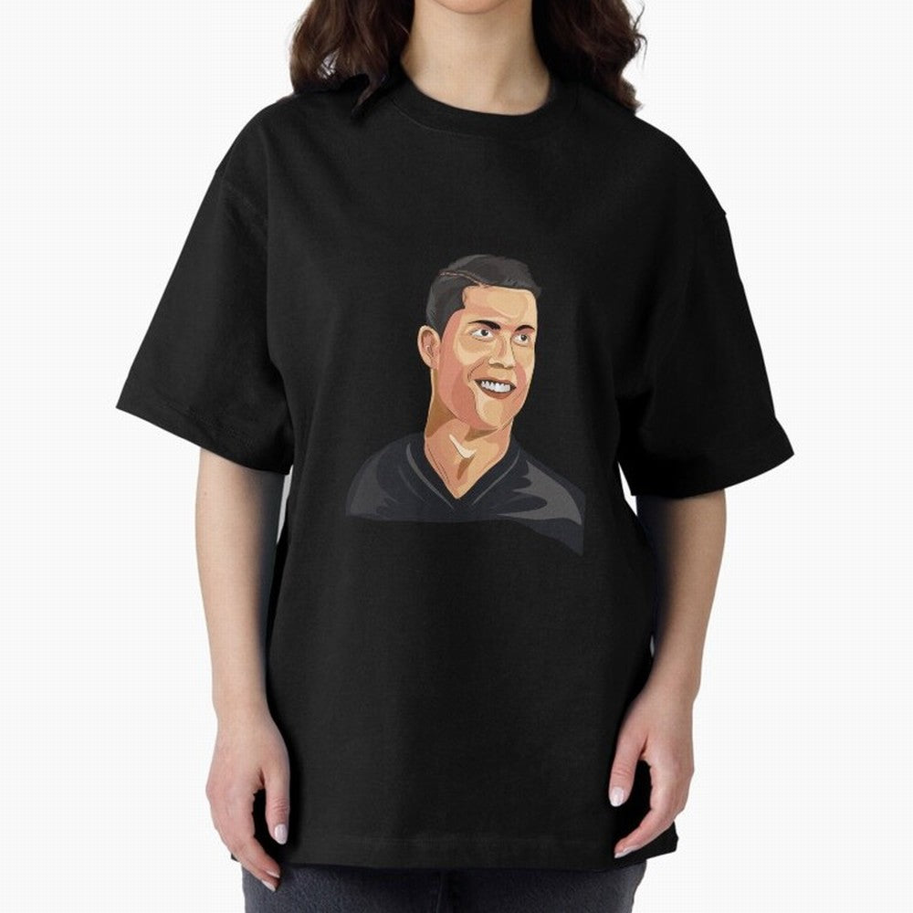 Cristiano Ronaldo Vector Art Graphics Design Oversized T-Shirt Cheer through Every Moment of FIFA World Cup 2026 USA Canada Mexico Spirit, Inspired by France, Neymar, Haaland and Cristiano Ronaldo, Worldwide Fan Energy, Dramatic Goals, Stadium