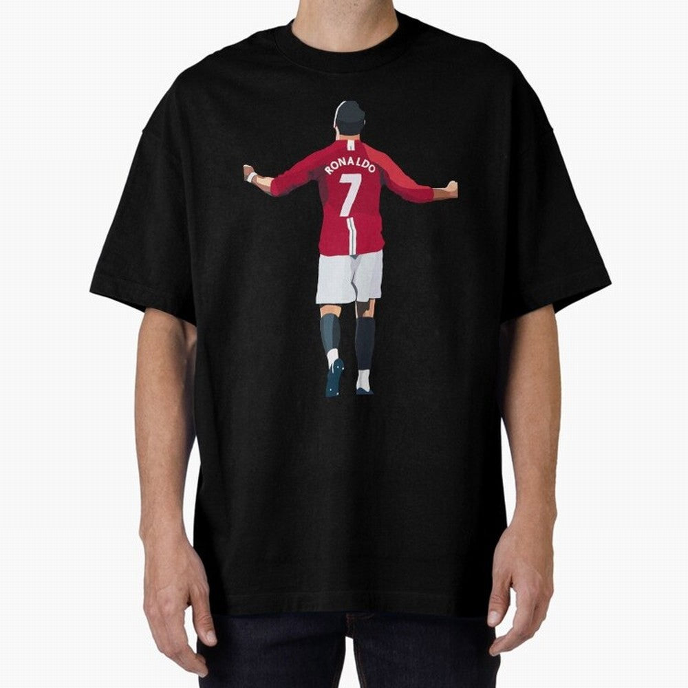 Legend Cristiano Ronaldo Oversized T-Shirt Support the Legends of FIFA World Cup 2026 Group Stage for Fans of Messi and Germany, Bringing Vintage Soccer Flavor, Modern Football Stars, National Flags and Final Night Emotion; Perfect for Supporters
