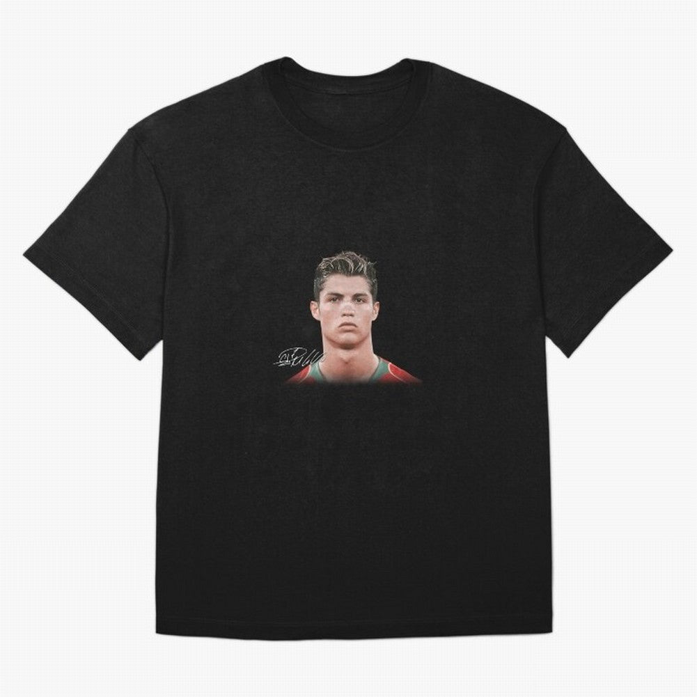 Cristiano Ronaldo Big Face Young Ronaldo Oversized T-Shirt Honor FIFA World Cup 2026 Group Stage Spirit, Celebrating Germany, Neymar, Stadium Chants, National Pride, Trophy Dreams and Unforgettable Football Memories; Great for Watch Parties, Sports
