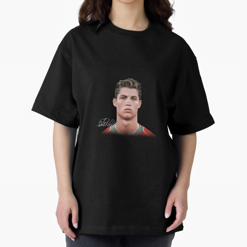 Cristiano Ronaldo Big Face Young Ronaldo Oversized T-Shirt Honor FIFA World Cup 2026 Group Stage Spirit, Celebrating Germany, Neymar, Stadium Chants, National Pride, Trophy Dreams and Unforgettable Football Memories; Great for Watch Parties, Sports