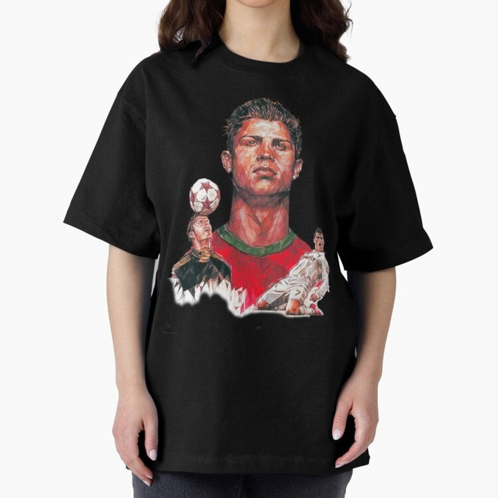 ronaldo Oversized T-Shirt Celebrate Fan Culture around the FIFA World Cup 2026 Journey through Neymar, Haaland and Cristiano Ronaldo Highlights, Portugal, Spain and Germany Pride, Vintage Soccer Flavor, Modern Football Stars, National Flags and