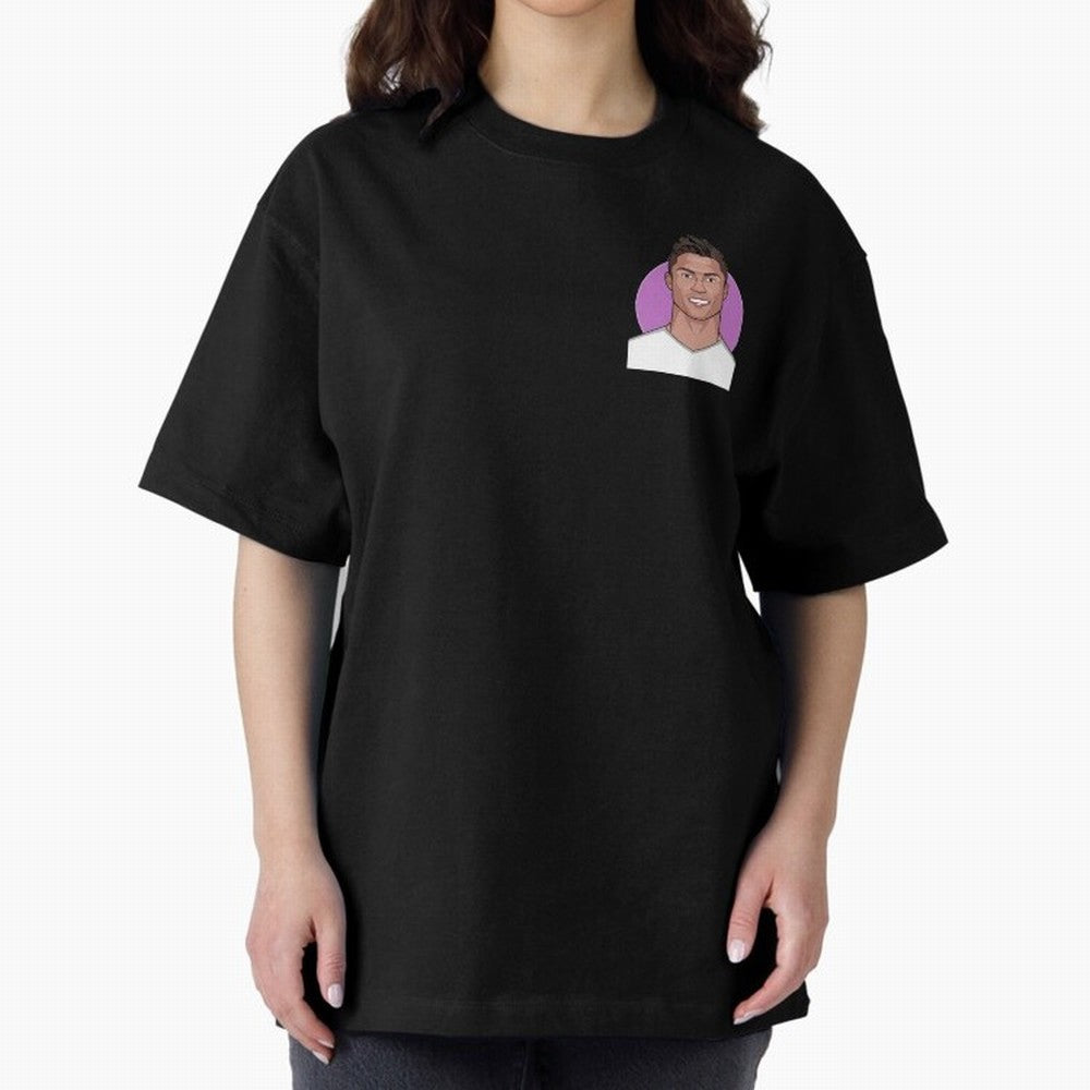 Cristiano 2015/2016 Oversized T-Shirt Support FIFA World Cup 2026 Group Stage Centered on Haaland and Mbappe, Spain and Netherlands Energy, Football Festival Excitement, Trophy Ambitions, Country Rivalries and Star Player Buzz; Ideal for Football