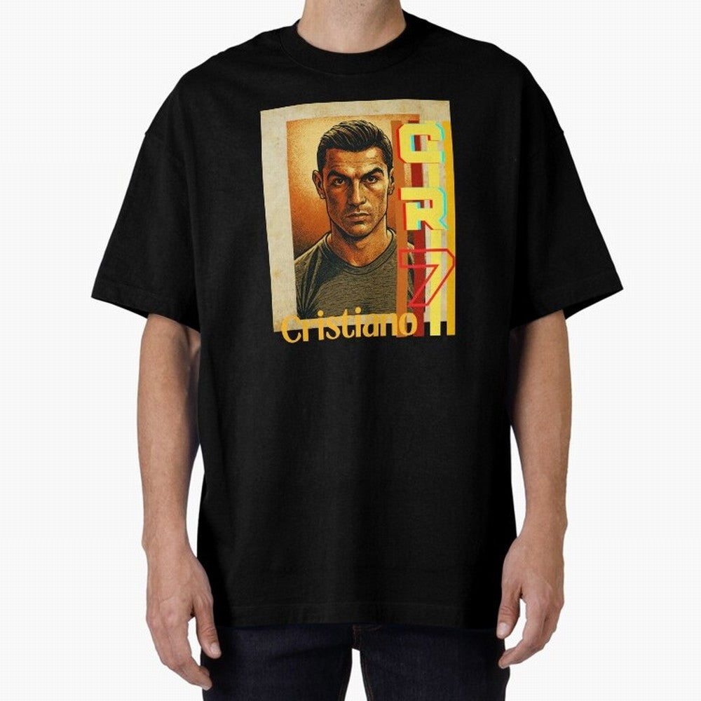 Cristiano Ronaldo Oversized T-Shirt Keep the Legacy of the FIFA World Cup 2026 Journey through Messi and Cristiano Ronaldo Highlights, Spain and Netherlands Pride, Tournament Hype, Historic Matchups, Family Viewing Parties and Global Sports Pride;