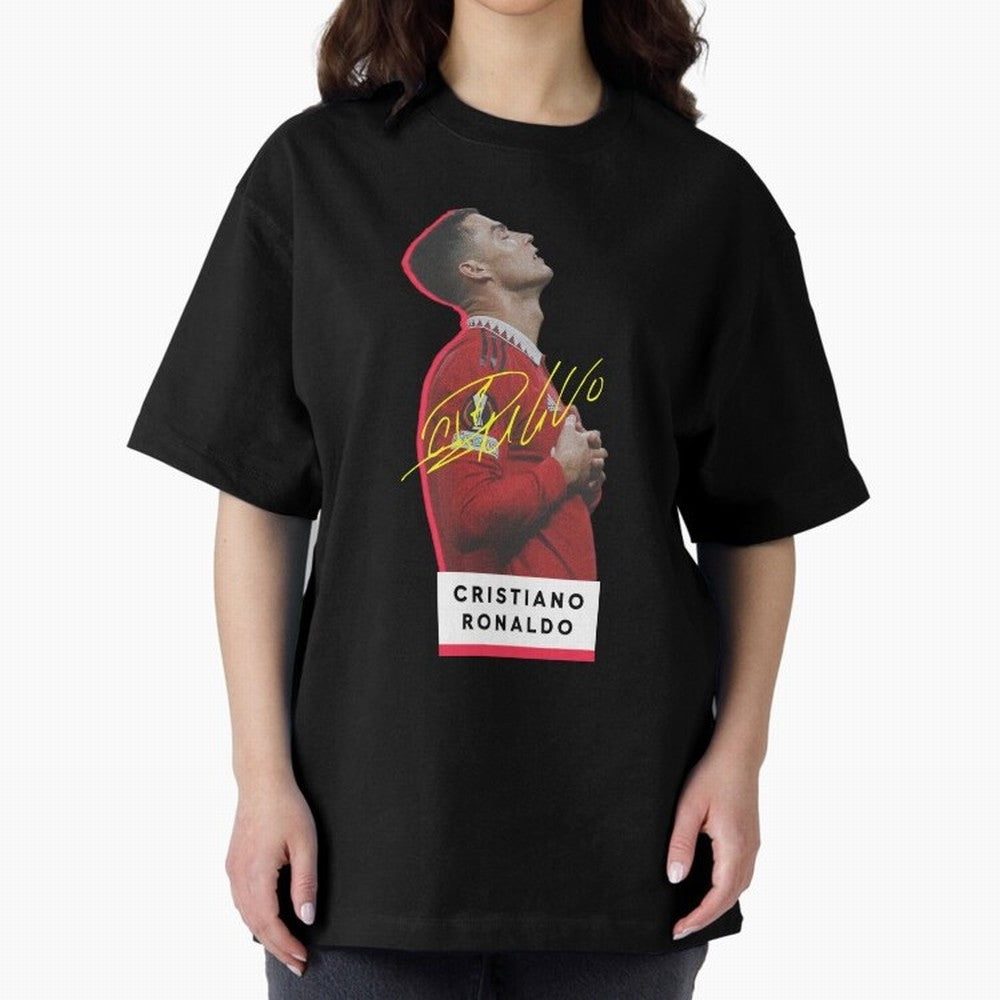 New Celebration Ronaldo Oversized T-Shirt Stand Out with Spirit from FIFA World Cup 2026 Spirit, Centered on Portugal, Cristiano Ronaldo, Stadium Chants, National Pride, Trophy Dreams and Unforgettable Football Memories; Made for Collectors Who