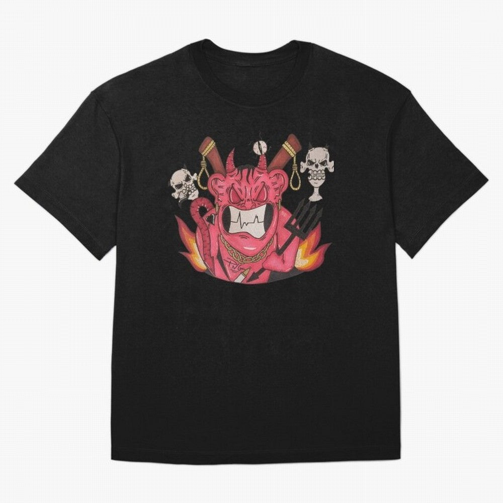 Devil Graffit Oversized T-Shirt Make the Season About Match Day Hype around FIFA World Cup 2026 USA Canada Mexico, Haaland, France, Sports Nostalgia, International Competition, Famous Players and Unforgettable Victories; Ideal for Passionate Fans