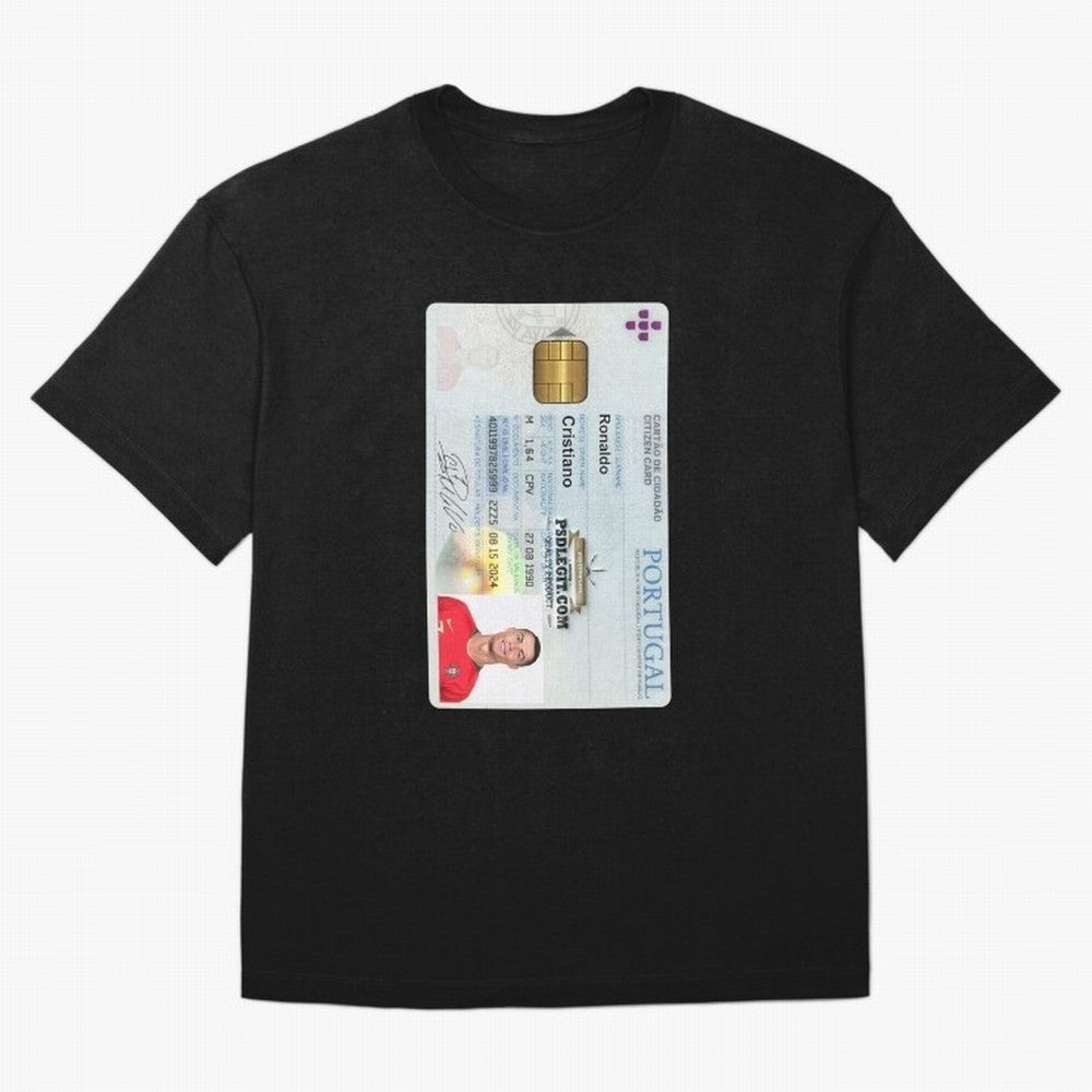 Cristiano Ronaldo CARD ID Oversized T-Shirt Capture FIFA World Cup 2026 USA Canada Mexico Highlighting Haaland and Mbappe, Portugal Energy, Supporter Pride, Iconic Celebrations, Legendary Names and Global Match Day Energy; Great for Supporters Who