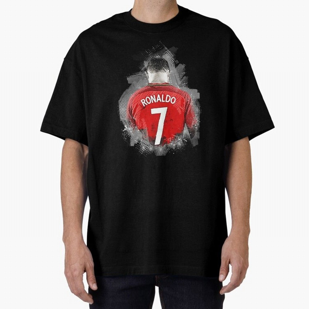 Cristiano Ronaldo Oversized T-Shirt Bring Global Tournament Vibes to FIFA World Cup 2026 USA Canada Mexico Filled with Messi, Neymar and Mbappe, Spain Energy, Vintage Soccer Flavor, Modern Football Stars, National Flags and Final Night Emotion;