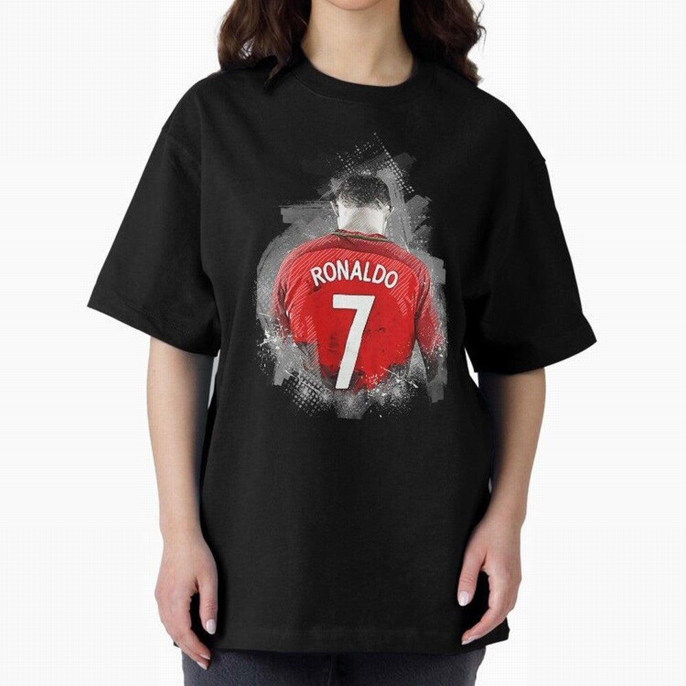 Cristiano Ronaldo Oversized T-Shirt Bring Global Tournament Vibes to FIFA World Cup 2026 USA Canada Mexico Filled with Messi, Neymar and Mbappe, Spain Energy, Vintage Soccer Flavor, Modern Football Stars, National Flags and Final Night Emotion;