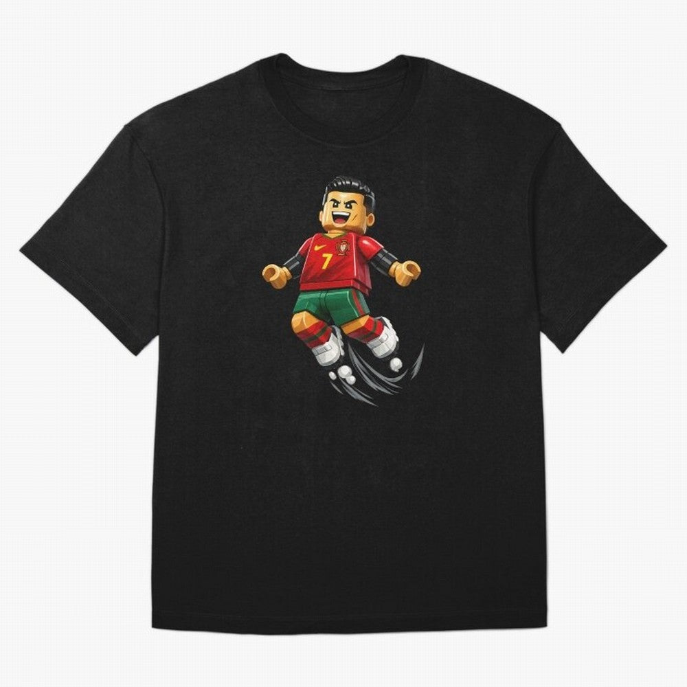 Cristiano Ronaldo. Siuuuuuu! Lego Mundial Oversized T-Shirt Wear the Spirit of Match Day Hype around FIFA World Cup 2026 USA Canada Mexico, Messi, Neymar and Mbappe, France and Portugal, Goal Celebration Energy, Supporter Heritage, Football Icons