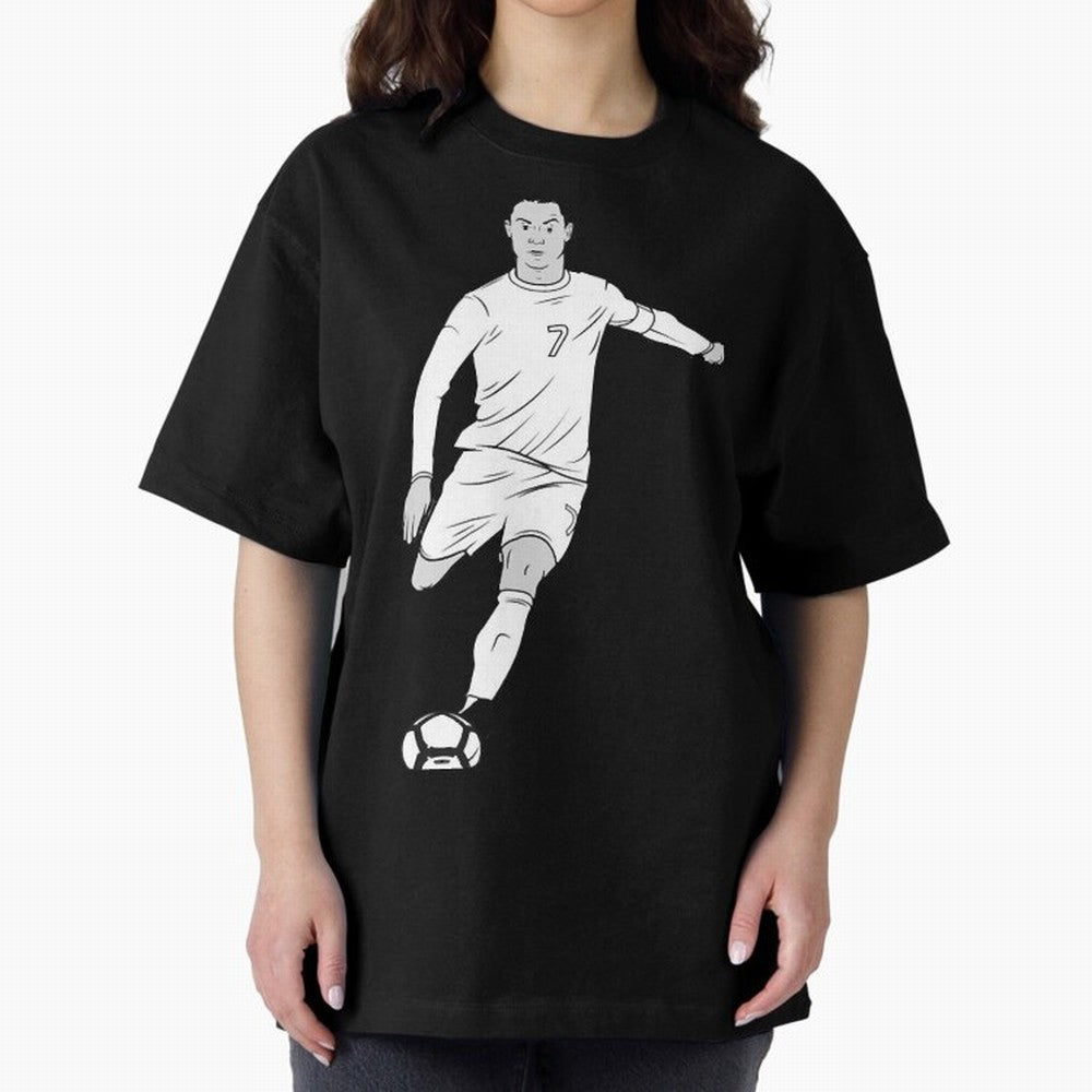 Cristiano Ronaldo Oversized T-Shirt Keep Football History Alive during FIFA World Cup 2026 USA Canada Mexico Spirit, with Netherlands, Haaland, Tournament Hype, Historic Matchups, Family Viewing Parties and Global Sports Pride; Ideal for Fans Who