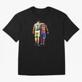 Cristiano Ronaldo And Messi Wpap Art Oversized T-Shirt Honor Match Day Hype around FIFA World Cup 2026 USA Canada Mexico, CR7, France, Retro Football Energy, Iconic Rivalries, Trophy Chase Drama and Stadium Atmosphere; Perfect for Fans, Collectors,